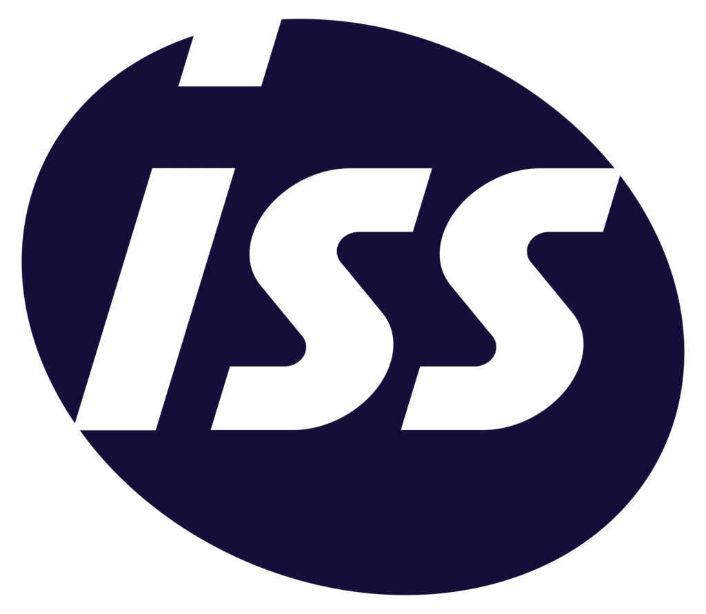 Logo de ISS, fournisseur de services de facility management, client de Winlassie.