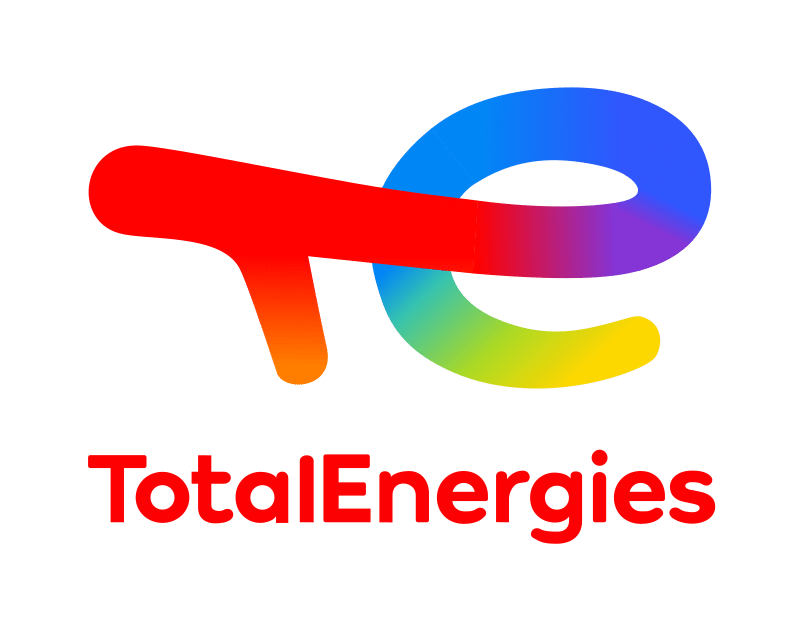 Logo coloré de TotalEnergies, entreprise cliente de Winlassie pour la gestion HSE.